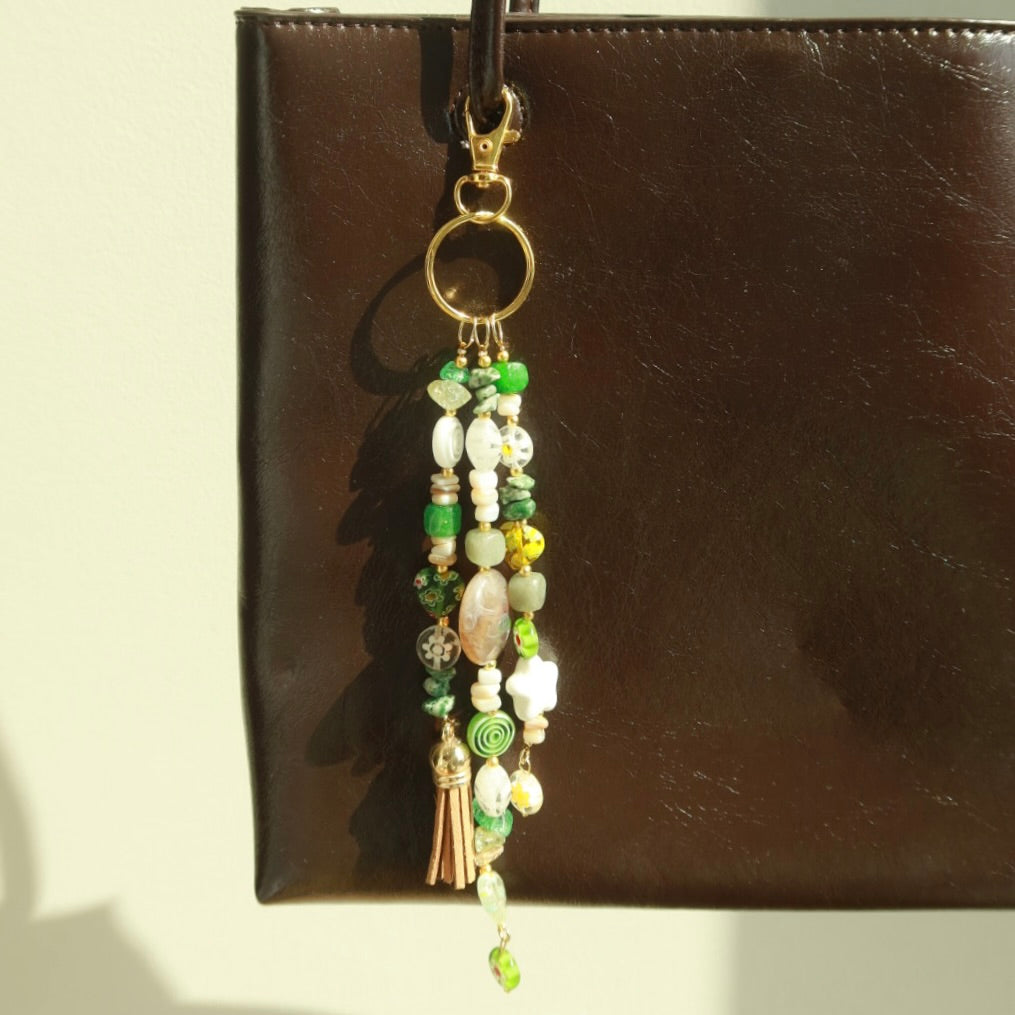 matcha latte bag charm