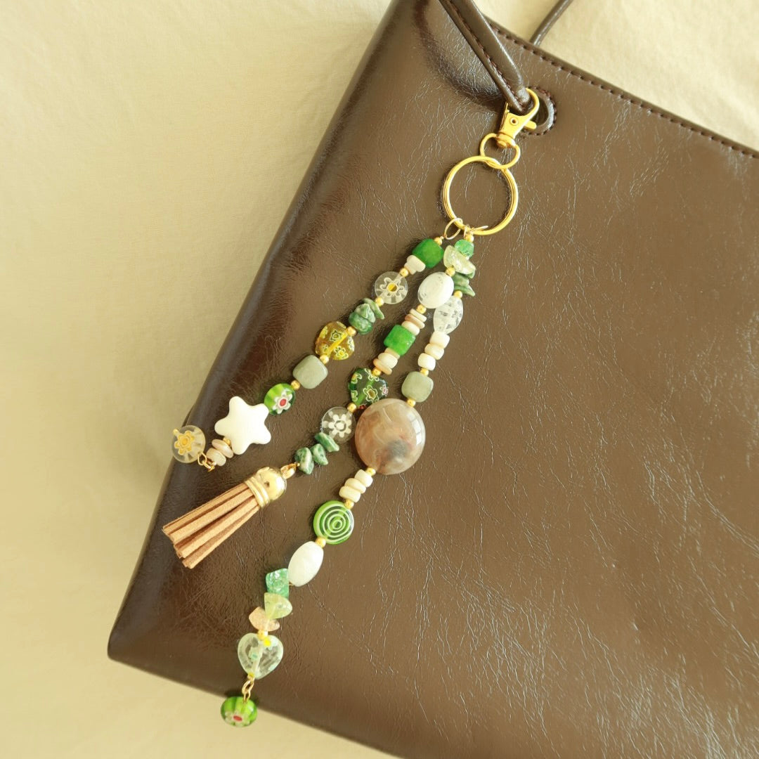 matcha latte bag charm